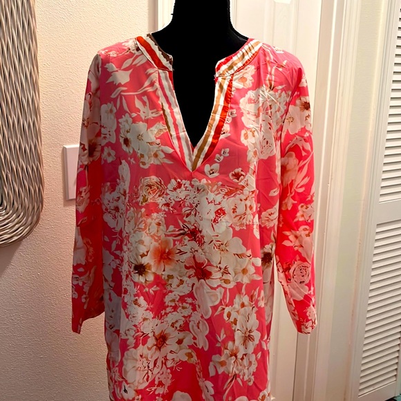 Misslook v-neck floral tunic - Picture 1 of 7